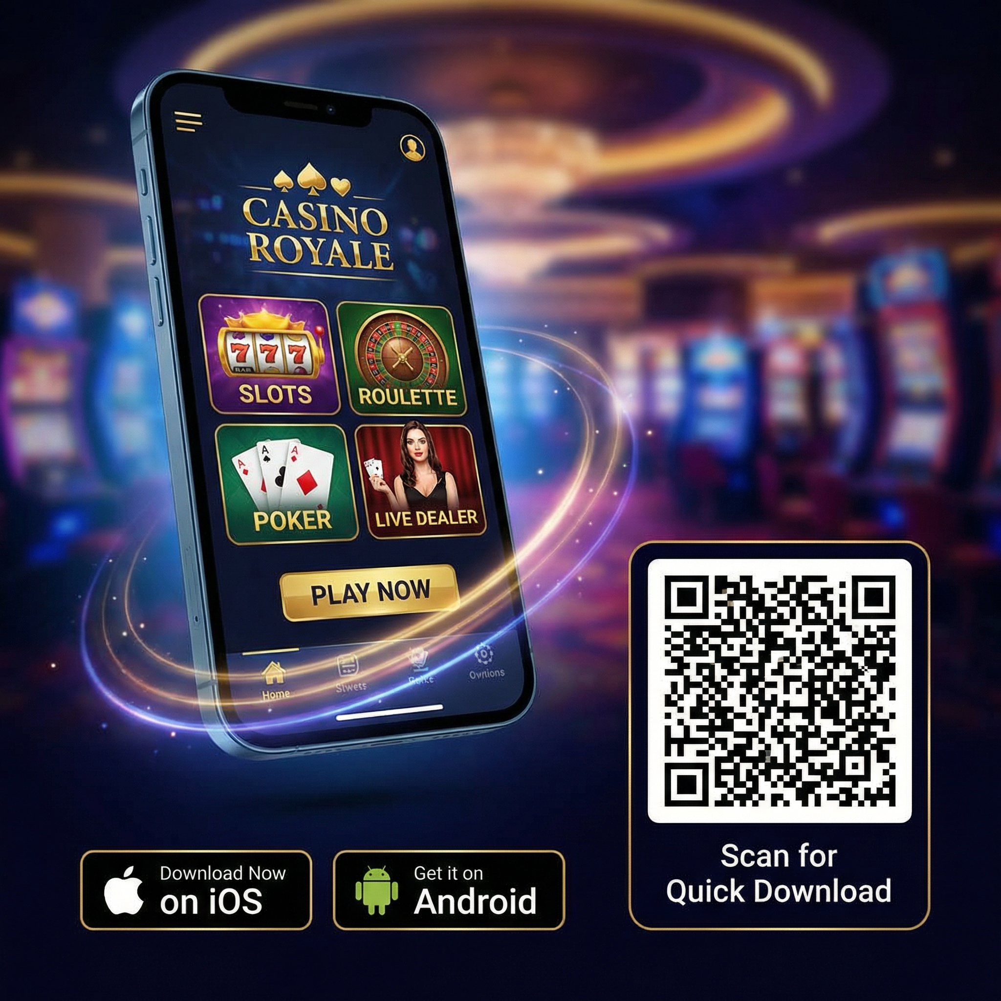 博彩导航移动应用程序界面展示,支持iOS和Android系统